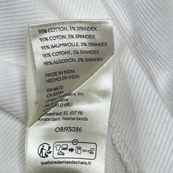 Maeve by Anthropologie Front Zip Ribbed Scoop Neck Top White Size S - NWT - Picture 6 of 7